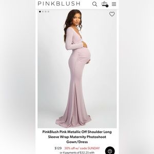 Pink blush light pink maternity dress